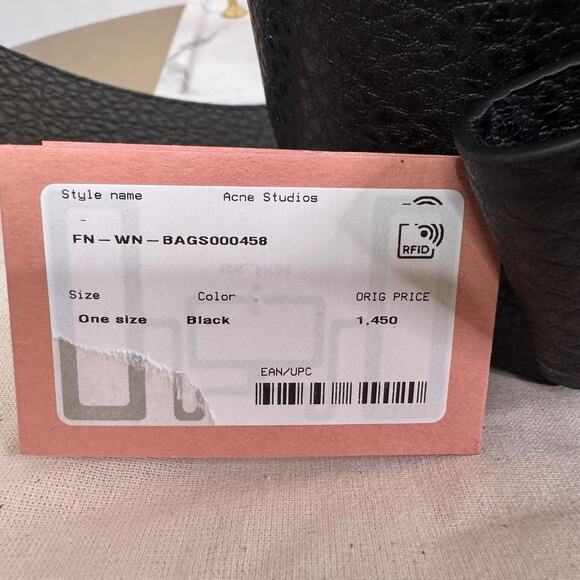 ACNE STUDIOS Musubi Leather Black Shoulder Bag New Chain Link Hardware NEW - Picture 9 of 9